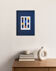 Abstract collage on paper signed eawy