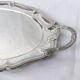 Old silver metal tray engraved tableware service
