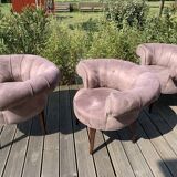 Four art deco armchairs