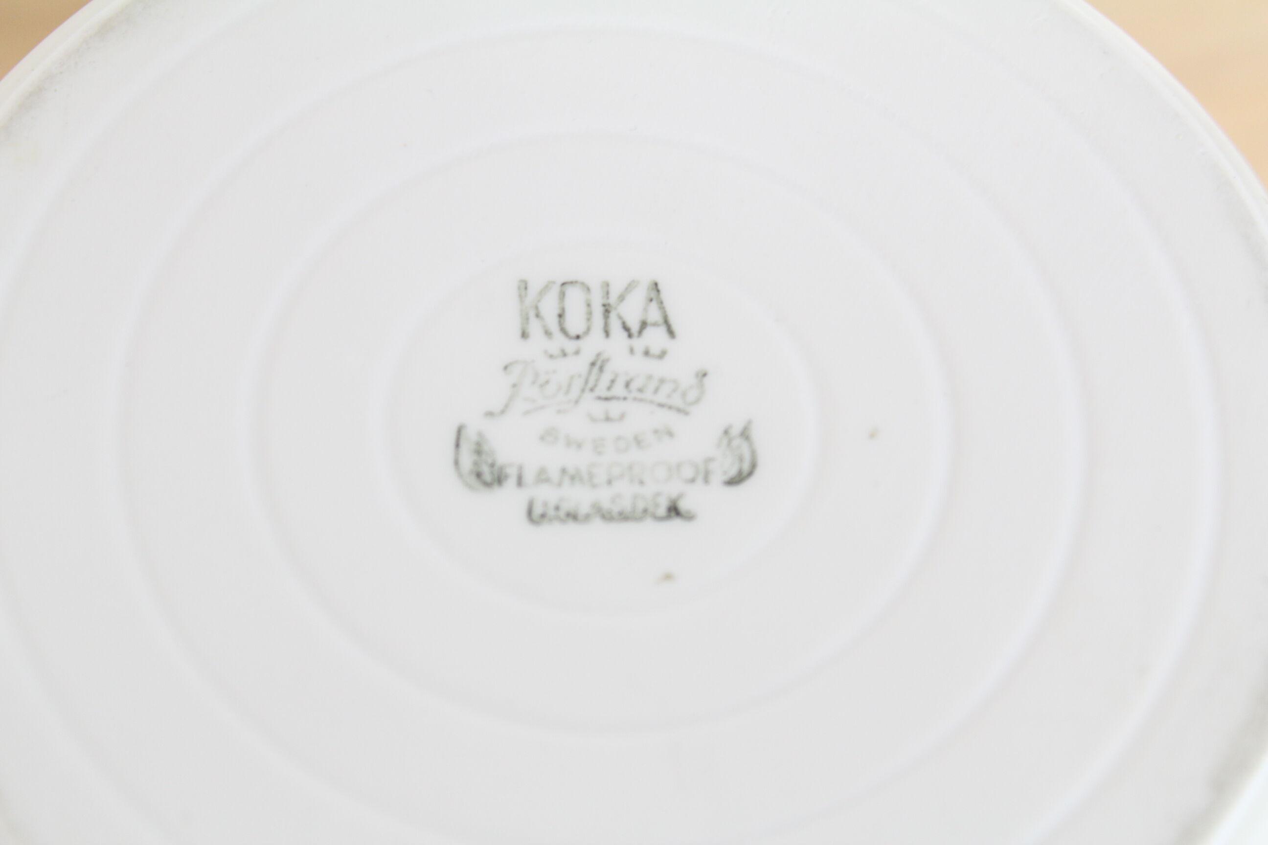 Koka ceramic teapot by Rörstrand Sweden, blue and white