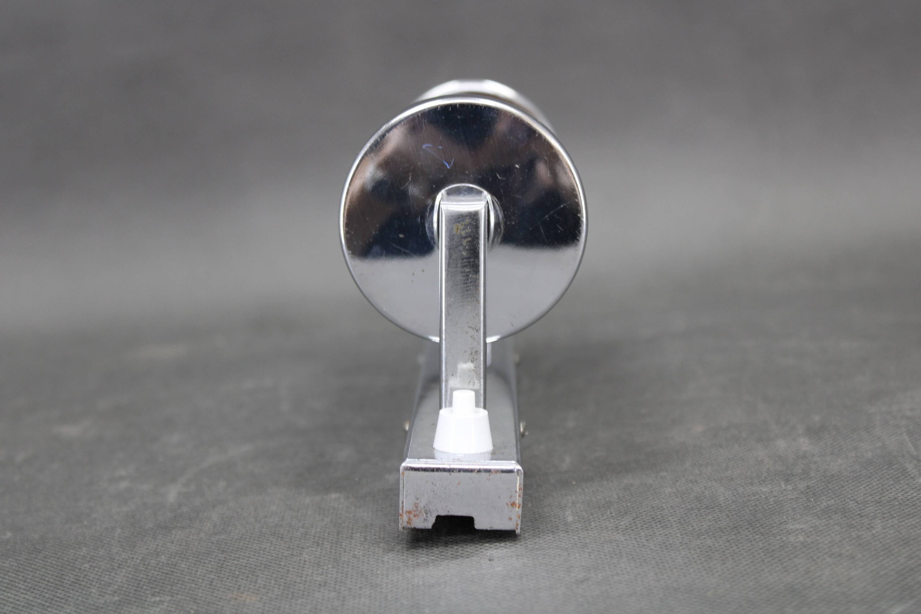 1930s Bauhaus chrome and milk glass tubular wall light, Czechoslovakia, restored