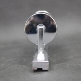 1930s Bauhaus chrome and milk glass tubular wall light, Czechoslovakia, restored