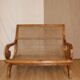 Solid wood bench and caning