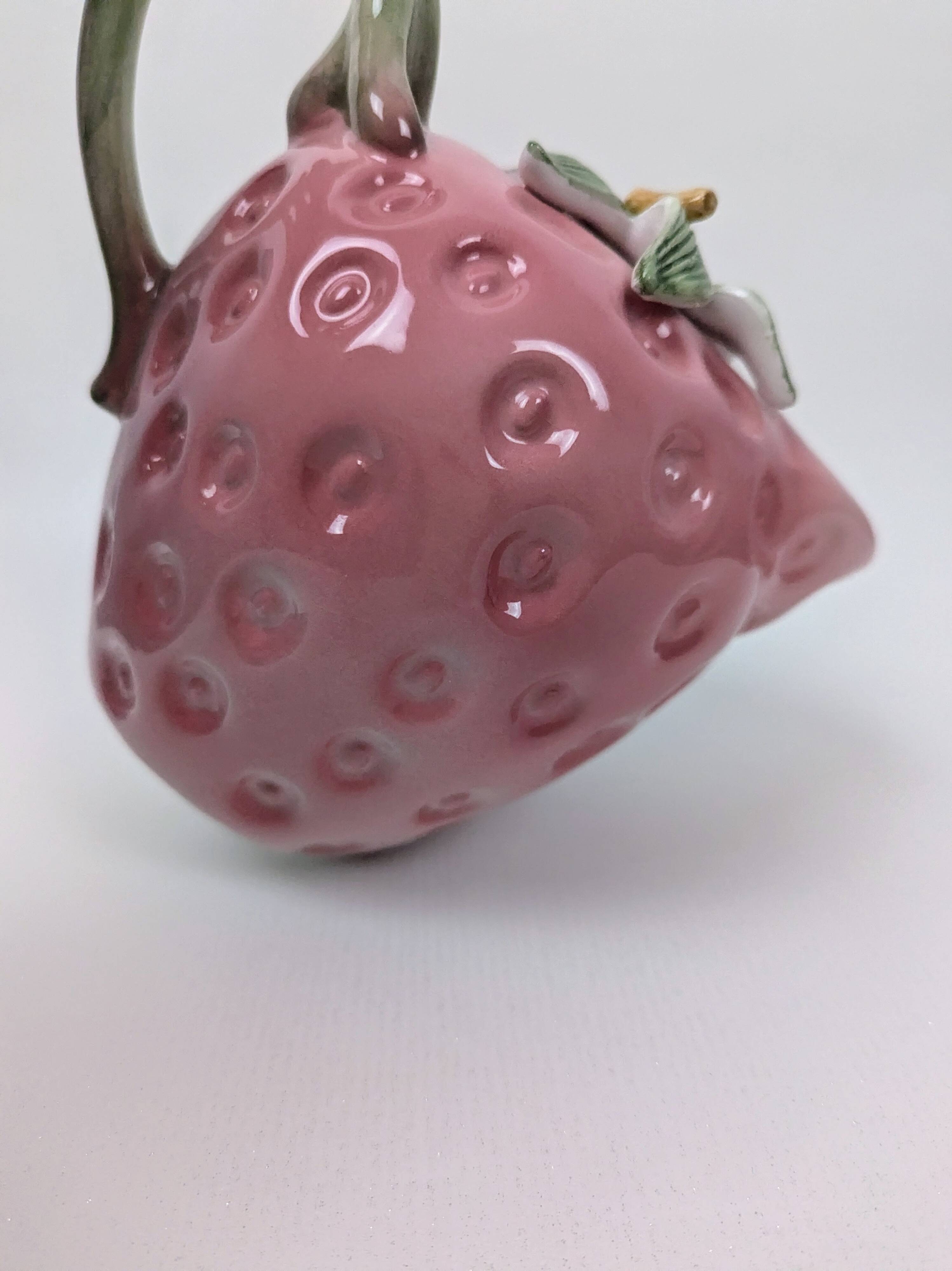 Strawberry jug in slip