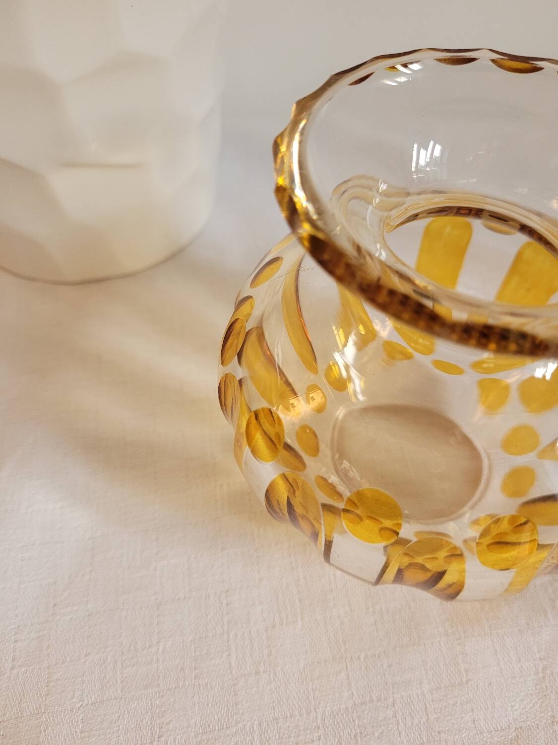 Czechoslovakian crystal glass vase