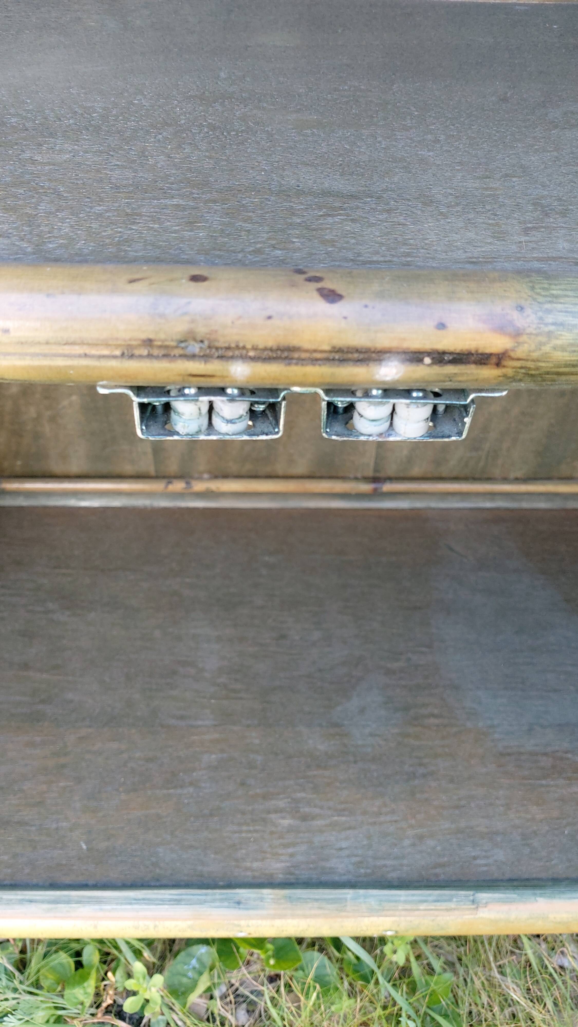 Vintage rattan and bamboo bookcase