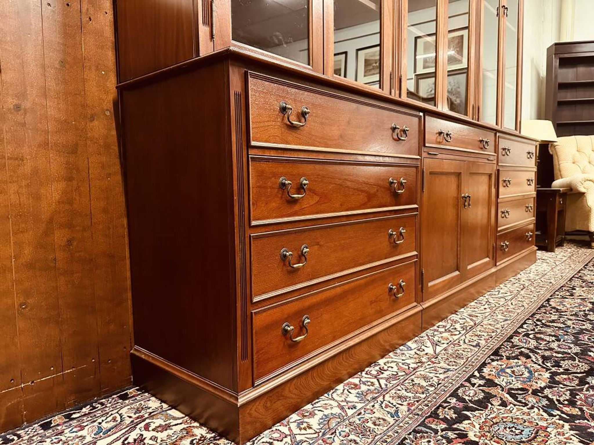 Classic English Mahogany Library Cabinet
