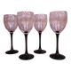4 Luminarc Vintage Black Stemmed Red Wine Glasses