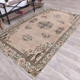 Tapis oriental vintage doux rouge et marron 158x260 cm SK 240826