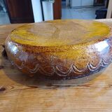 19th century enamelled terracotta dish