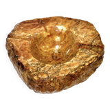 Vintage ochre alabaster ashtray by Romano Bianchi vintage 1960 marble