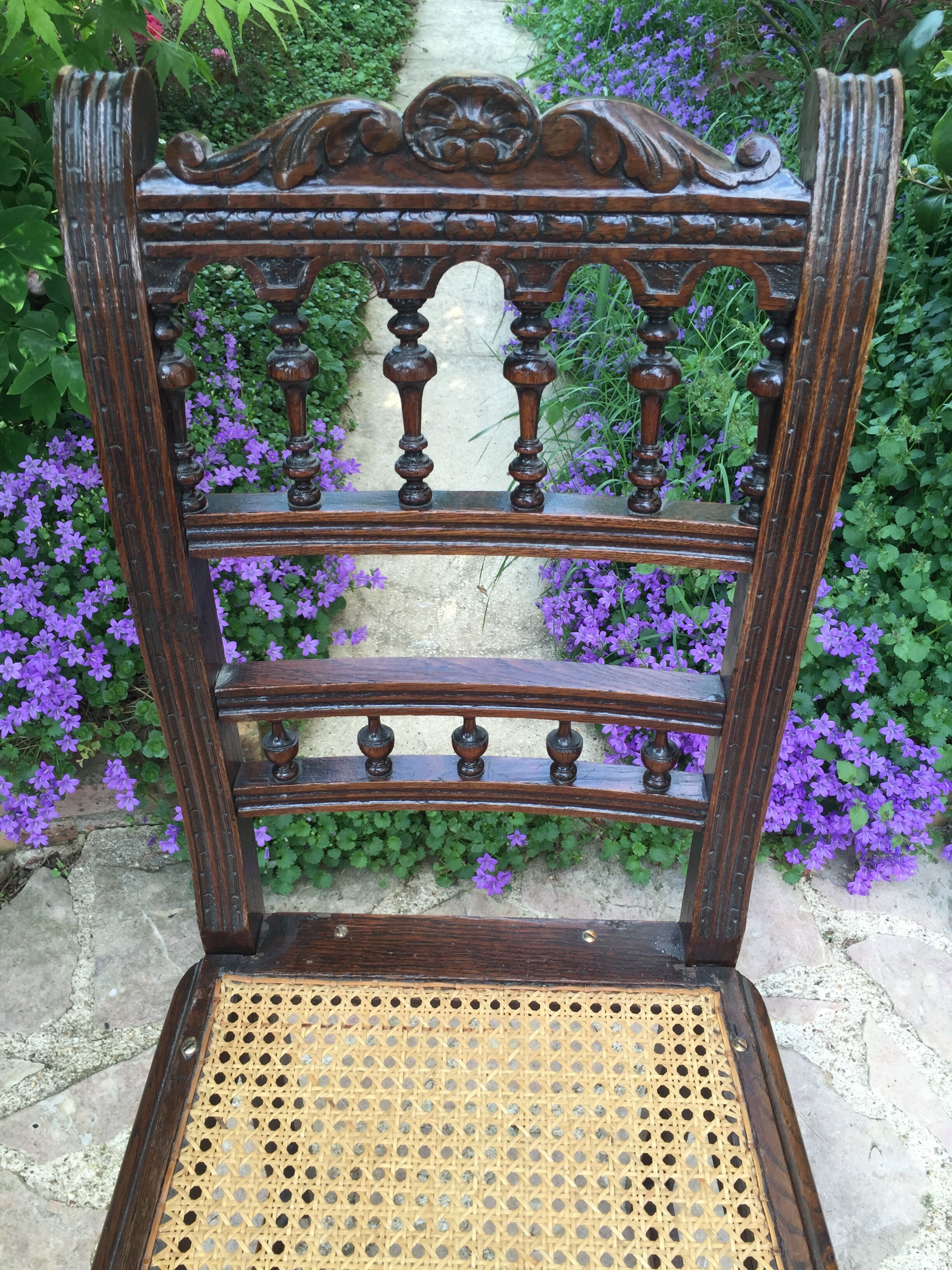 Old wooden and sitting chair chania