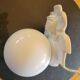 Porcelain wall light - opaline globe
