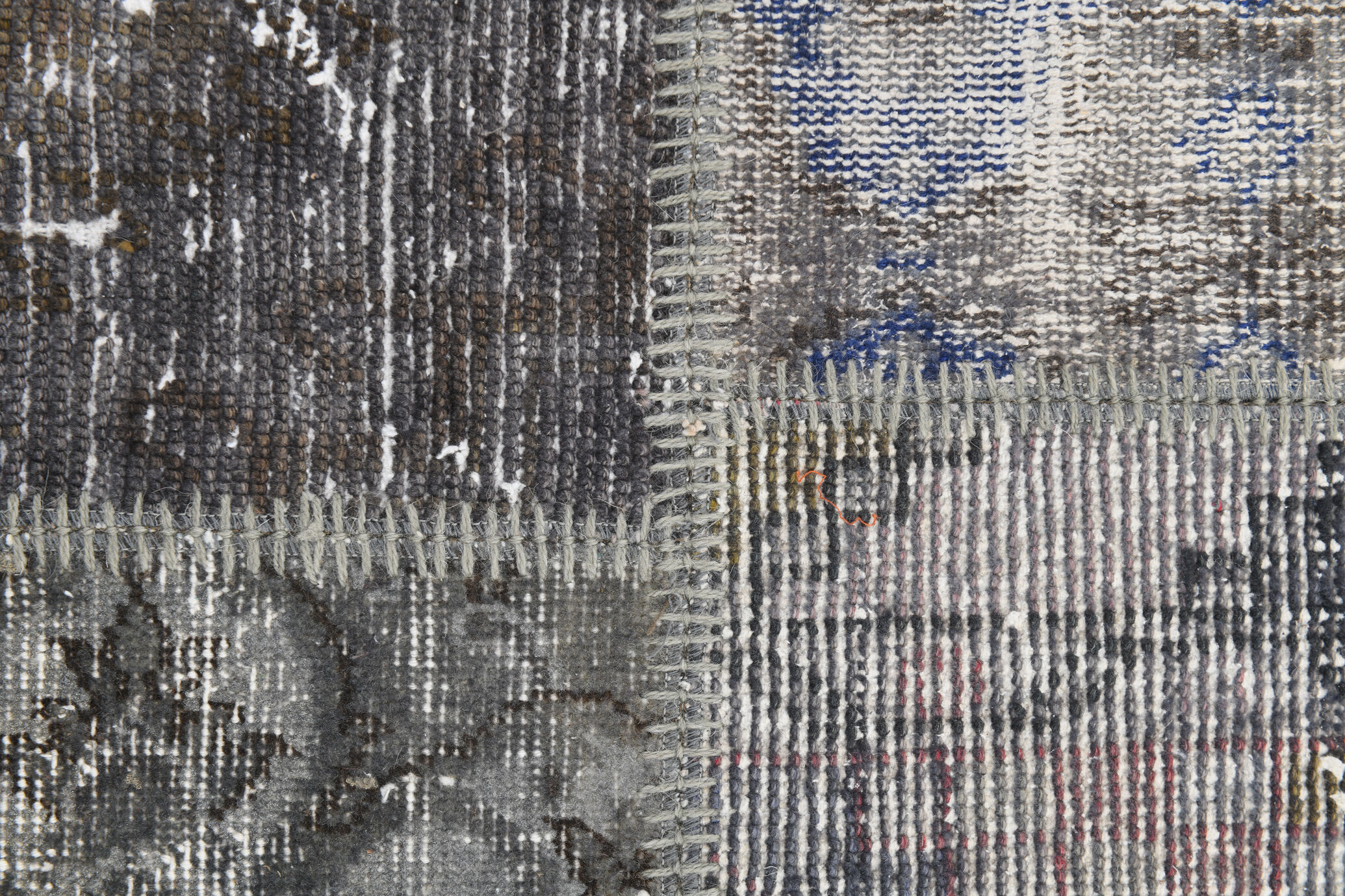 Turkish vintage oushak patchwork rug