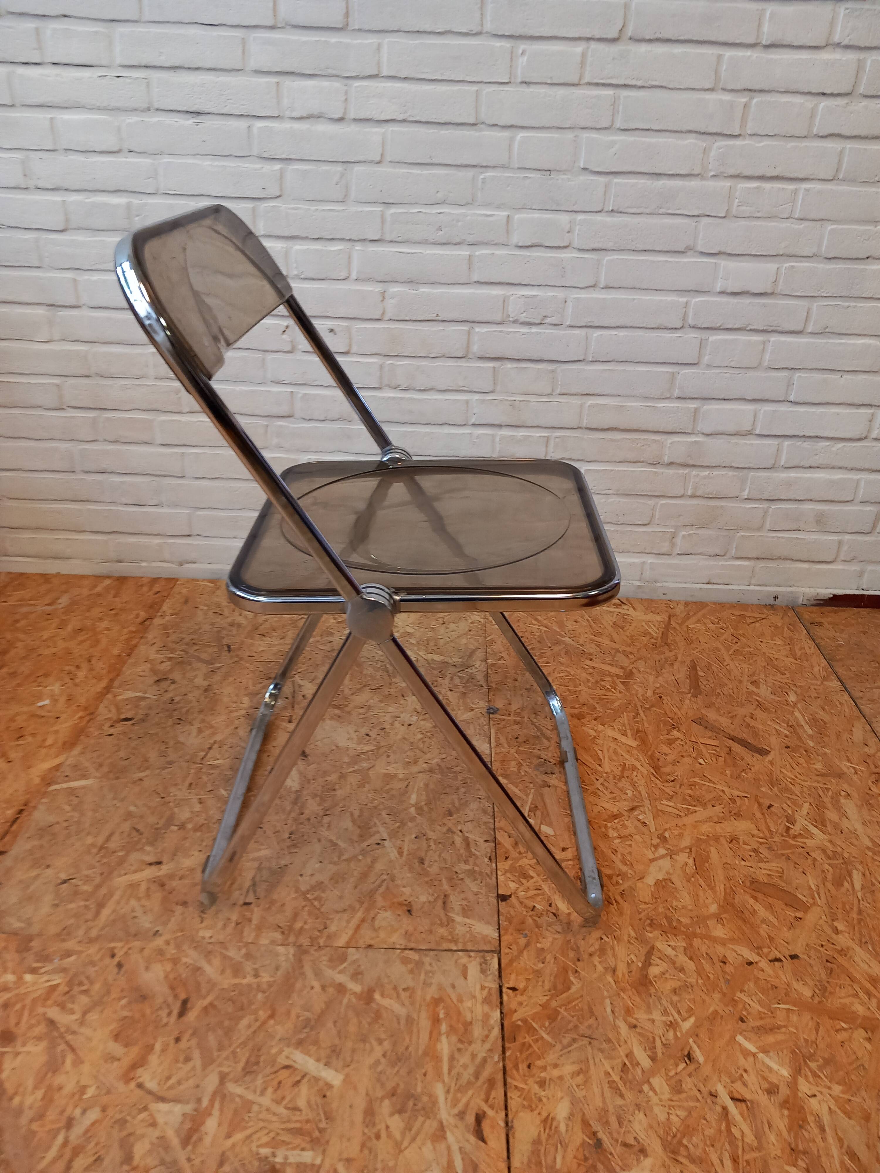 Set of 4 Plia chairs, Foldable chairs by Piretti