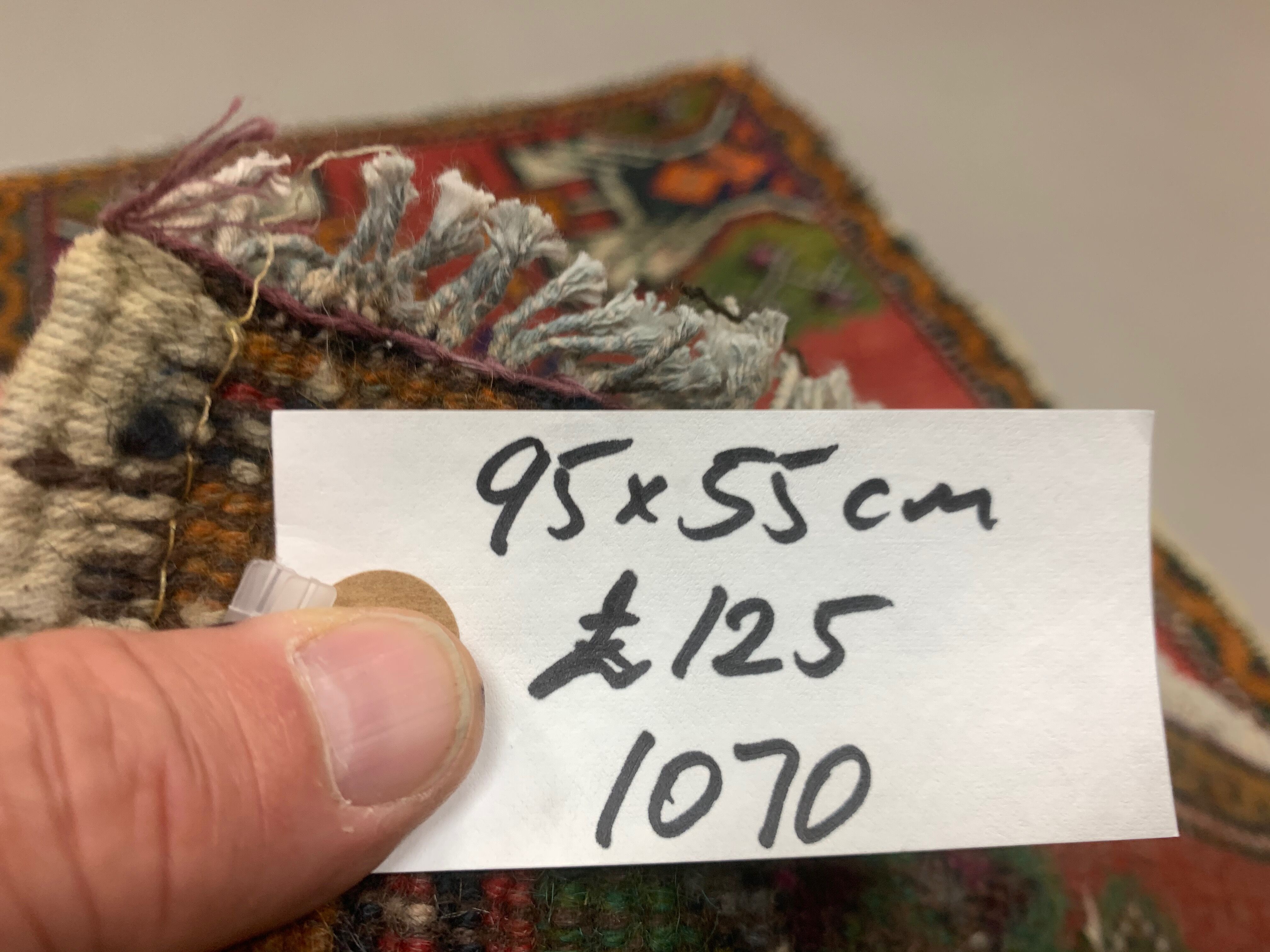 Turkish rug 95x55 cm