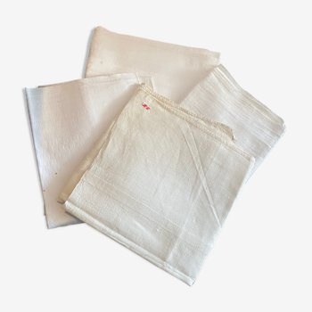 Lot of white linen towels