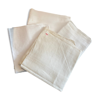 Lot of white linen towels