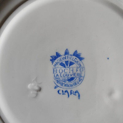 Set of 4 plates Terre de Fer Boch Frères La Louvier