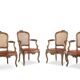 Pair of “cabriolet” armchairs in walnut and canework. Louis XV period. LS5209325