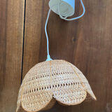 Hanging lamp wicker flower