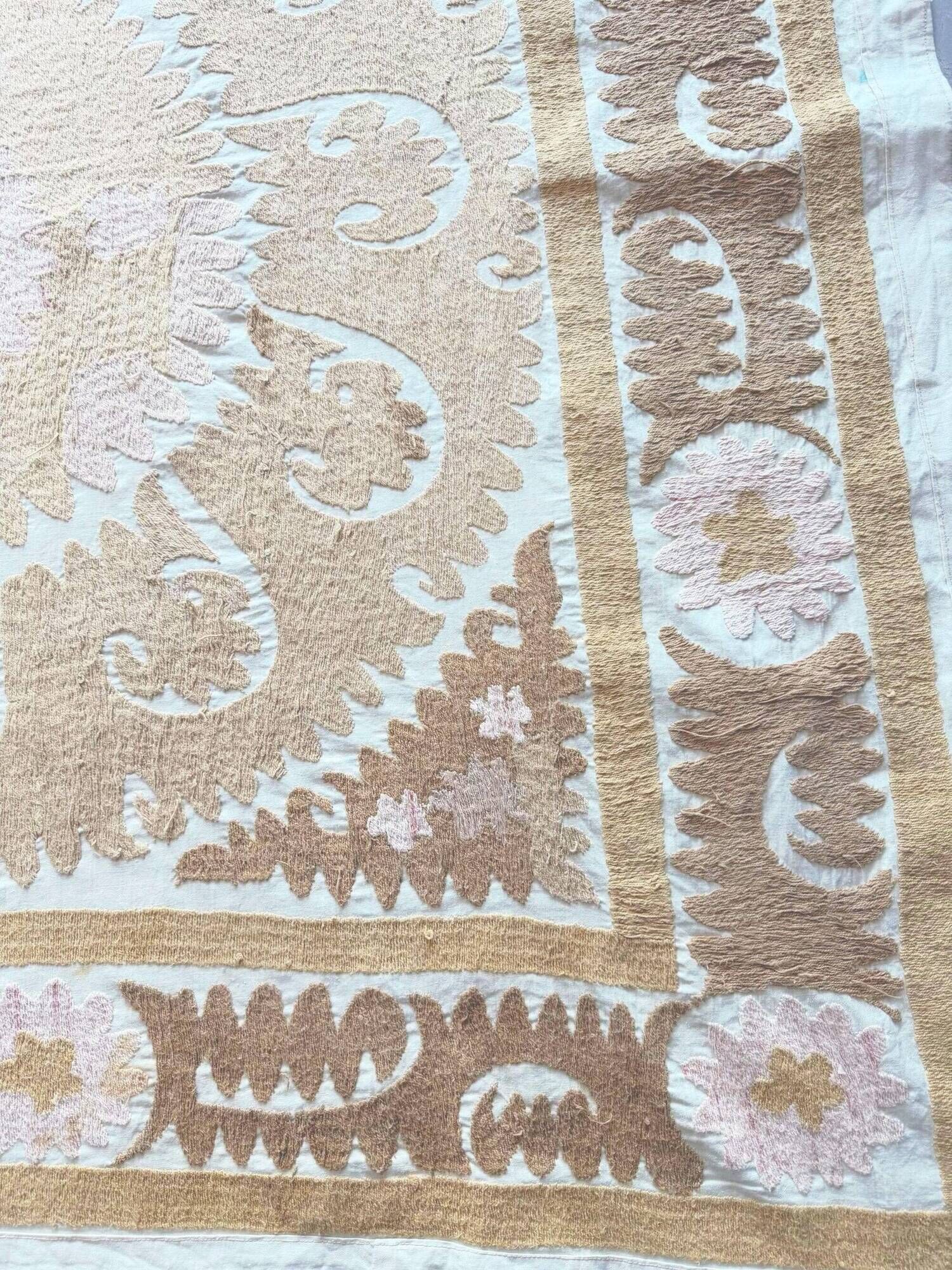 Vintage hand-embroidered tablecloth 145x150 cm