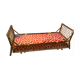 Rattan bed and built-in extra bed