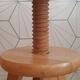 Vintage screw stool in solid beech.