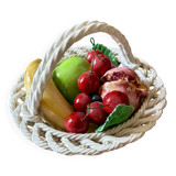Vintage ceramic fruit basket
