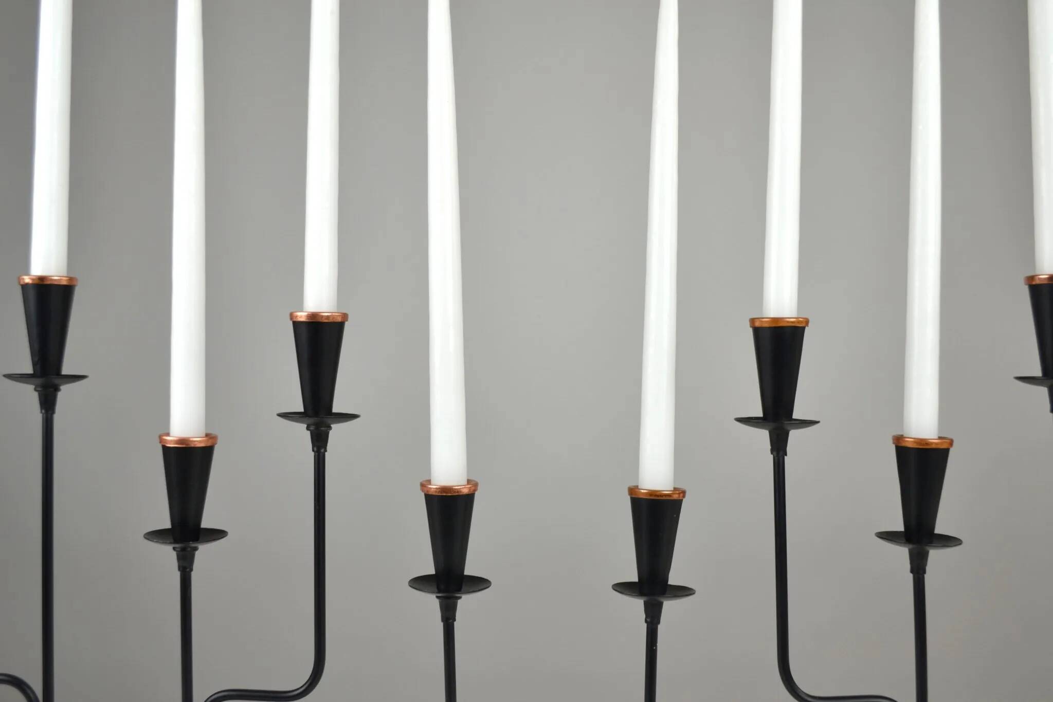 Pair of Six-Candle Candelabras — Gunnar Ander for Ystad-Metall, Sweden, 1960s