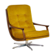 Swivel armchair in velor upholstery, 1970s