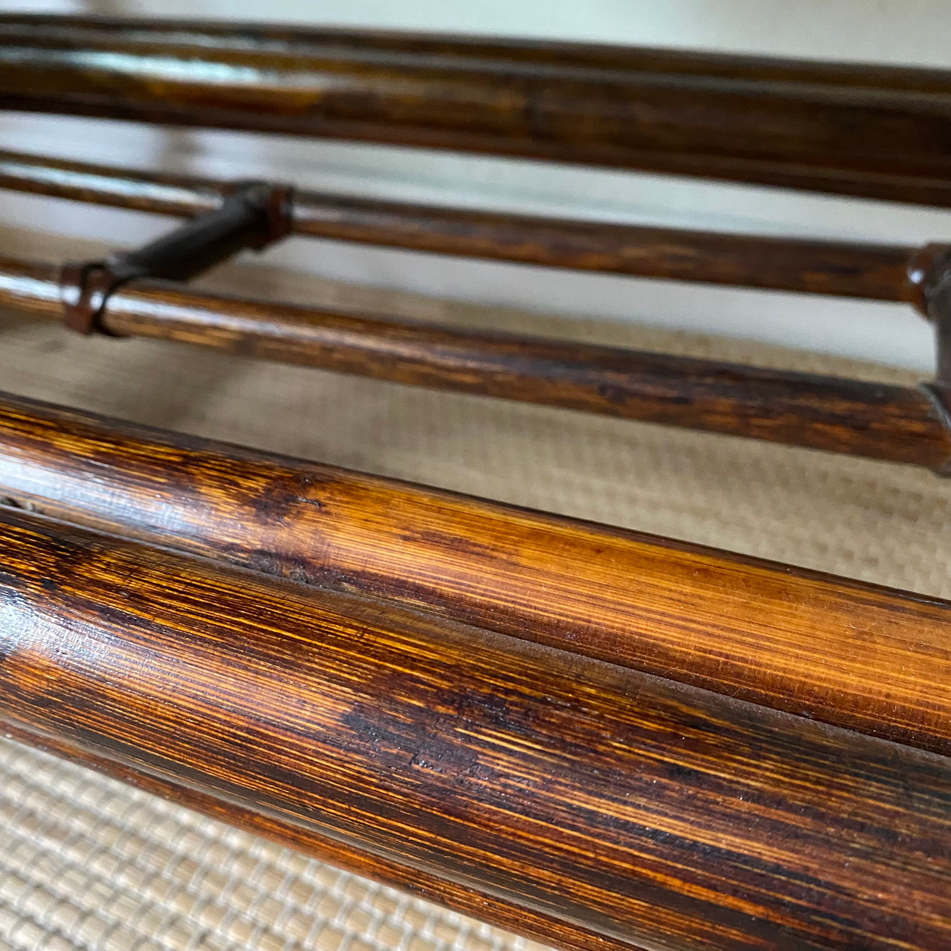 Rattan coffee table and smoked glass