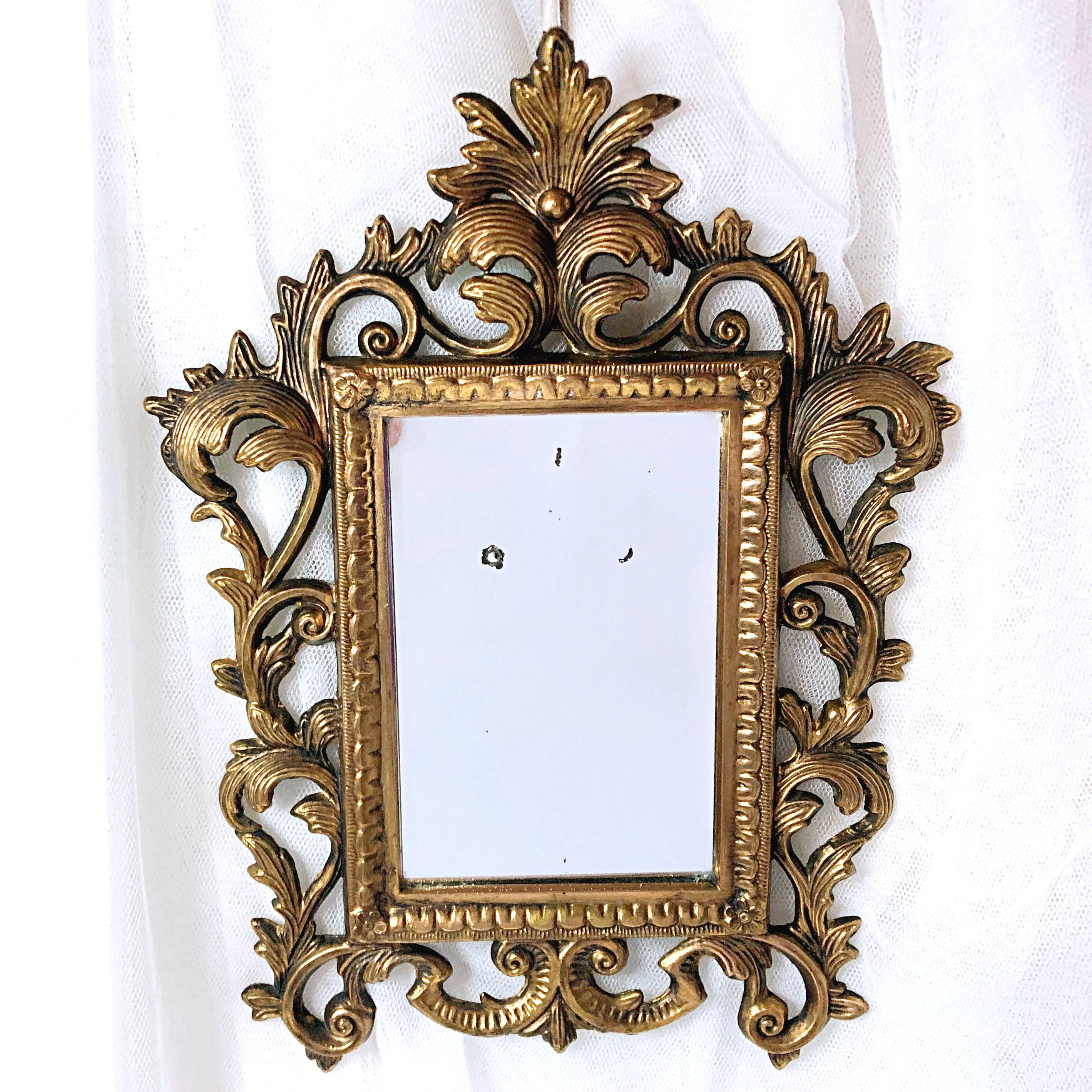 Small Rococo Baroque style mirror by Roberta Wood vintage 50/60