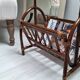 1970s rattan magazine rack