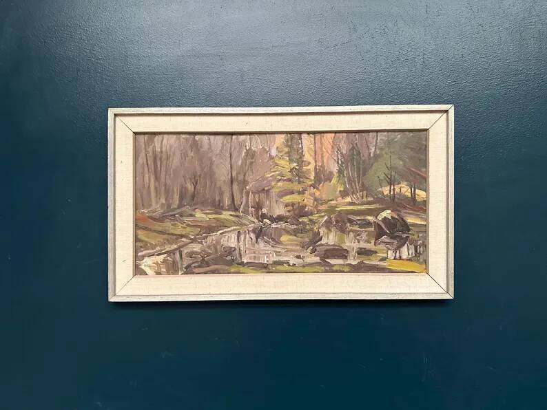 Original Swedish Oil on Panel – “Old Sawmill, Apelnäs Roasjö” by Gunnar Svensson – Dated 1962 – Vintage & Framed