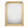 19th C antique Louis Philippe mirror with flower etchings