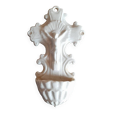 Antique stoup, Sèvres porcelain, 19th century, signed MF