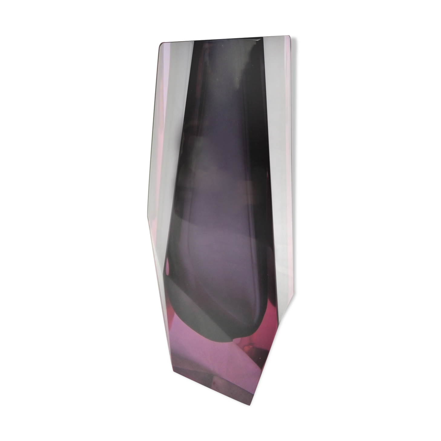 Faceted vase 80s Murano