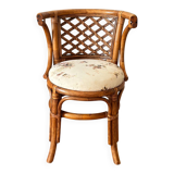 Fauteuil en rotin années 80