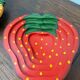 Pineapple and strawberry wooden trays