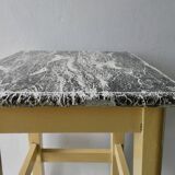 1950s tabouret, made of wood in its original colour