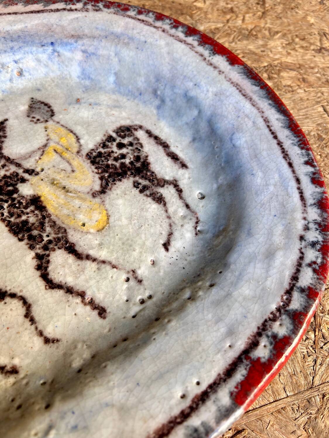 Large ceramic platter by Eugenio Patarino (Italy)