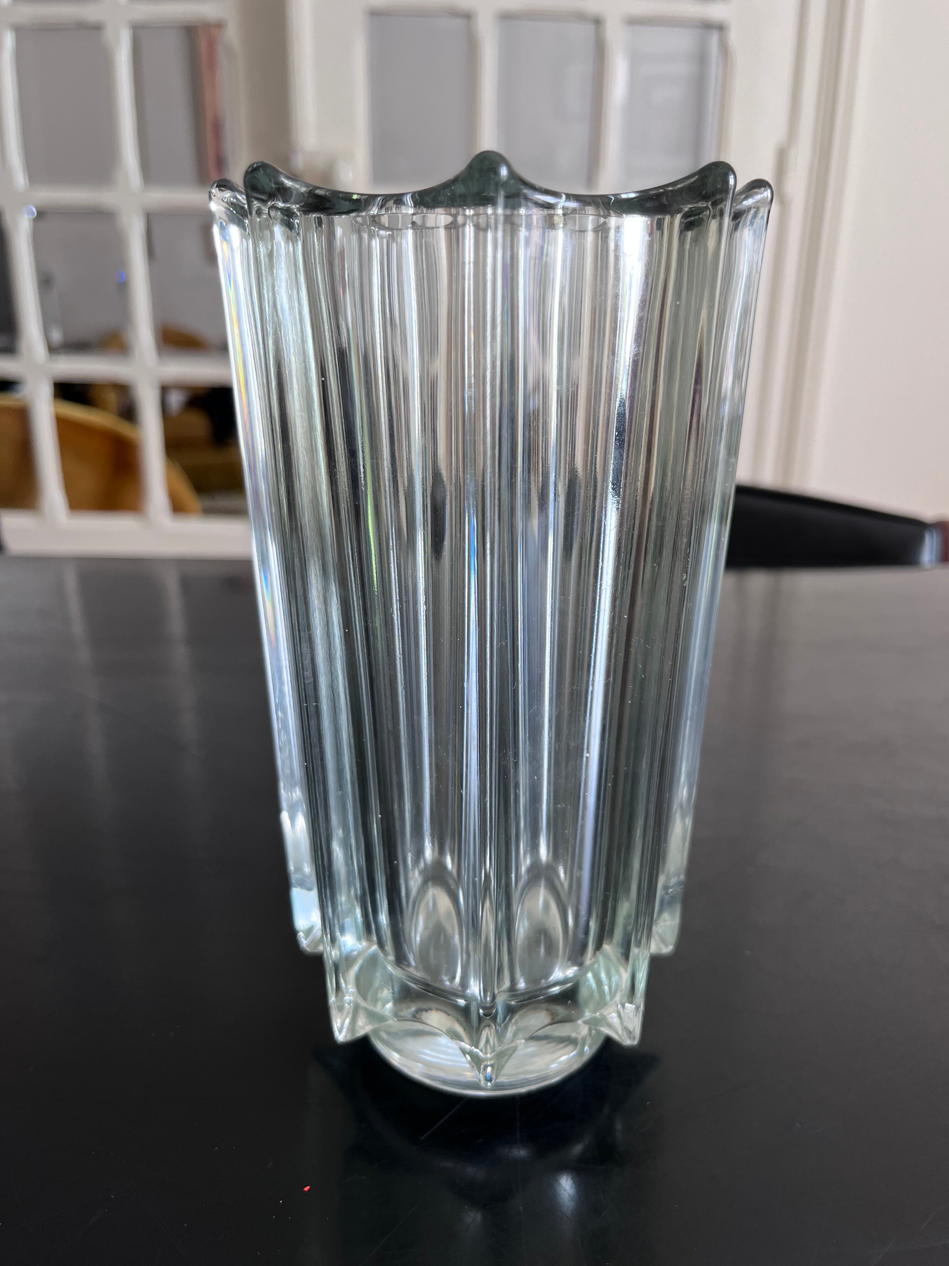 Molded glass vase from the 50s