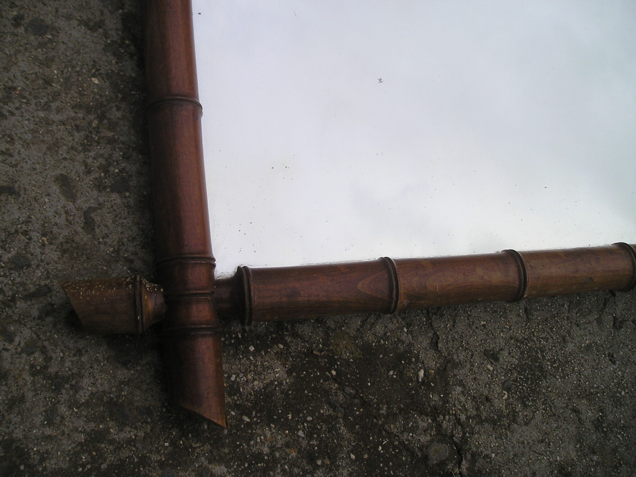 Old bamboo mirror 102 x 76 cm
