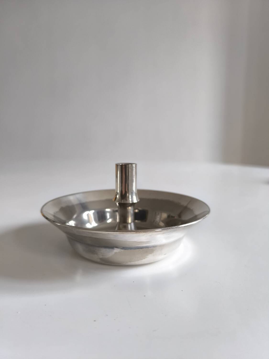 Vintage silver plated candle holder by Jens Harald Quistgaard – Dansk Design 70s
