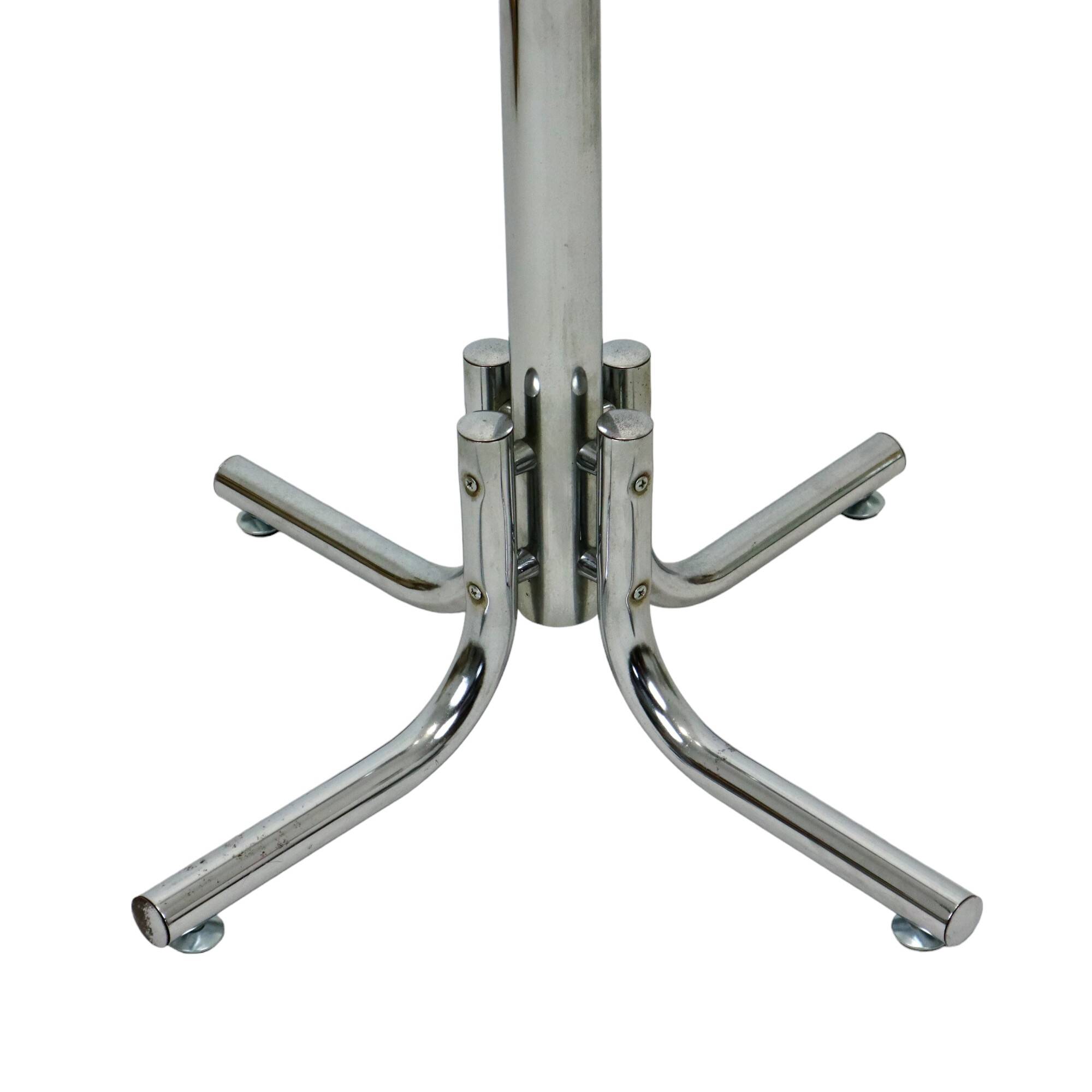 Vintage Chrome Standing Coat Rack Space Age Design 1970s