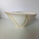 1950 SALINS service Aurore model yellow and black striped soup plates dish ravier