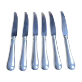 6 Couteaux de table – Métal argenté