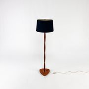 Vintage danish brass and rosewood floor lamp, 1960s.