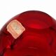 Red Sommerso Murano glass ashtray and pocket tray Seguso Murano 1960